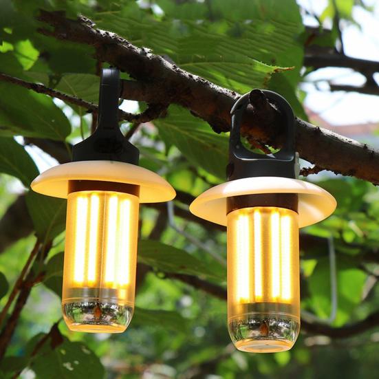 Światło kempingowe 2 w 1 z haczykiem Tryby Regulowane Przenośne Ładowane przez USB-C Super Jasne