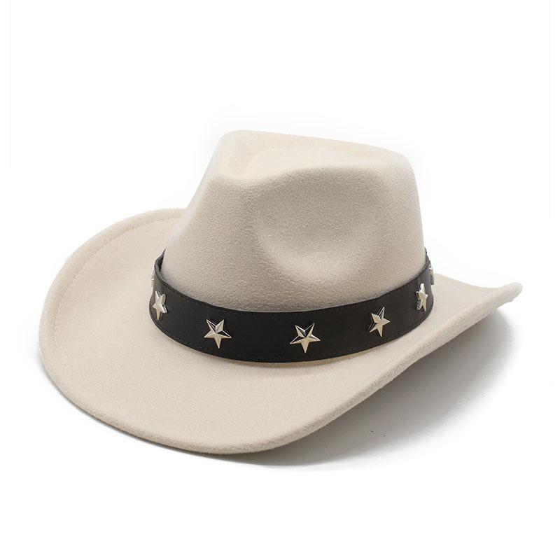 Minority Woolen Hat Men And Women Couple Hat Woolen Western Cowboy Top Hat Tide