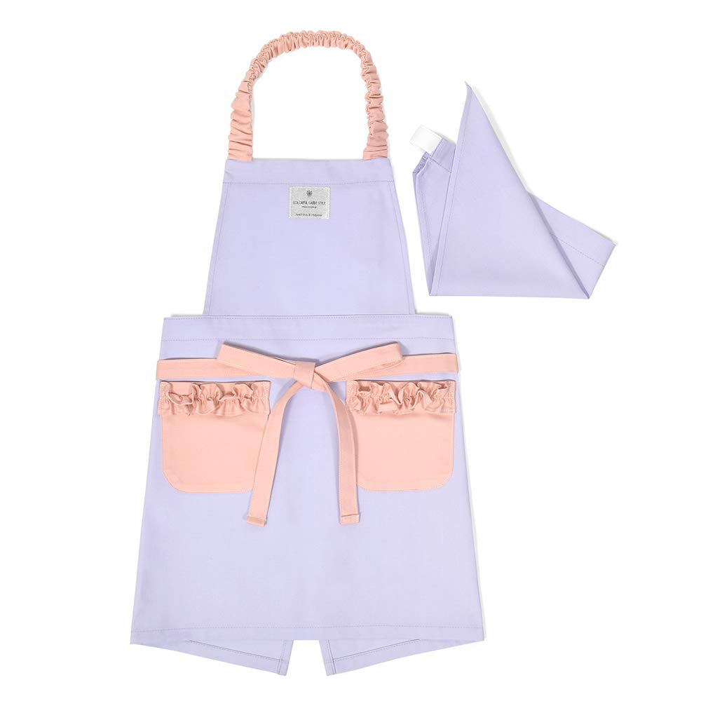 

Candy Triangle Sling Lavender x ND600210 [Colorful Style] Children s Apron, Boys, Antibacterial, Antiviral, Included, Stylish, 100-120cm, Pink,