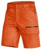 Men's Quick-Drying Cargo Shorts for Golf, Stream Fishing, Work, Cycling, and Summer Golf Wear. Stylish and Cool Orange. Size S.