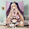 Classic Cute Anime Chobits Throw Lightweight G Flannel Blanket Soft Skinfriendly for Summer Cooling