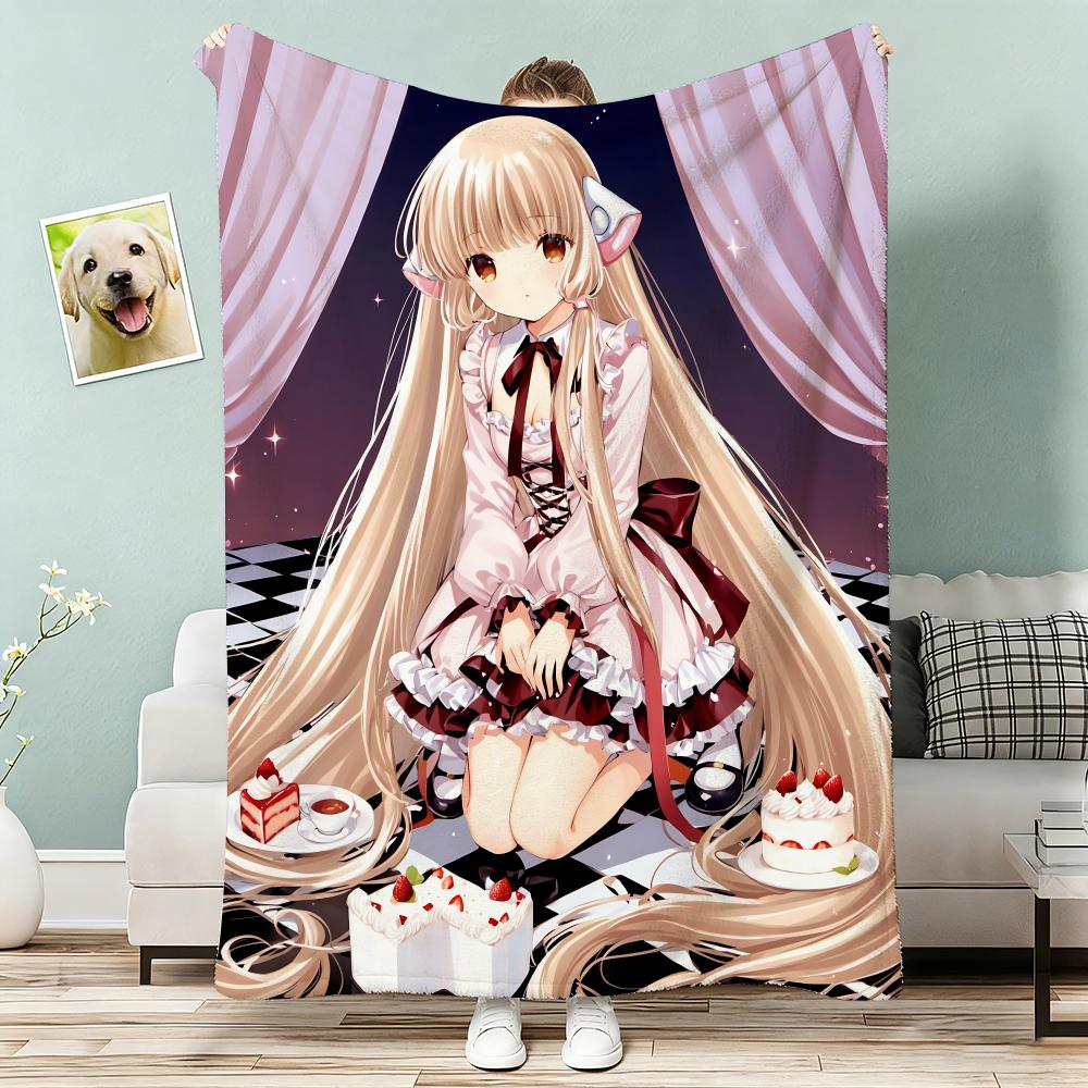 Classic Cute Anime Chobits Throw Lightweight G Flannel Blanket Soft Skinfriendly for Summer Cooling