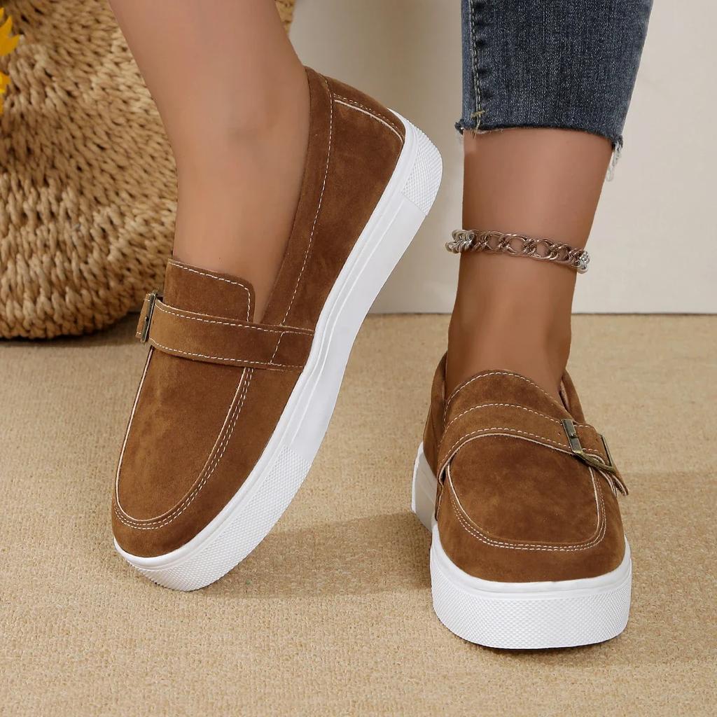 Fashion Women Fashion Walking Baotou Comfortable Sneakers Women Outdoor Slip On Wedge Casual Flat Shoes Spring Autumn Zapatos De Mujer