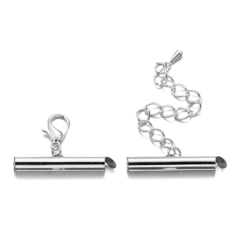 Set of 10 Versatile Connectors Crimp End Caps Extending Chains Jewelry Findings DIY Bracelet Jewelry Making Accessories