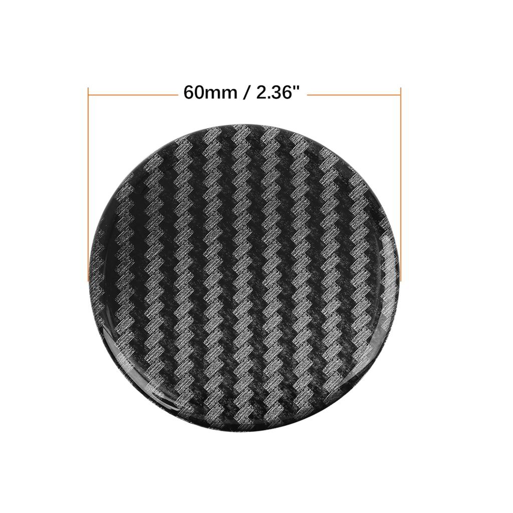 Uxcell Wheel Center Cap Stickers, Clear Resin Carbon Fiber, Pack of 4, 60mm