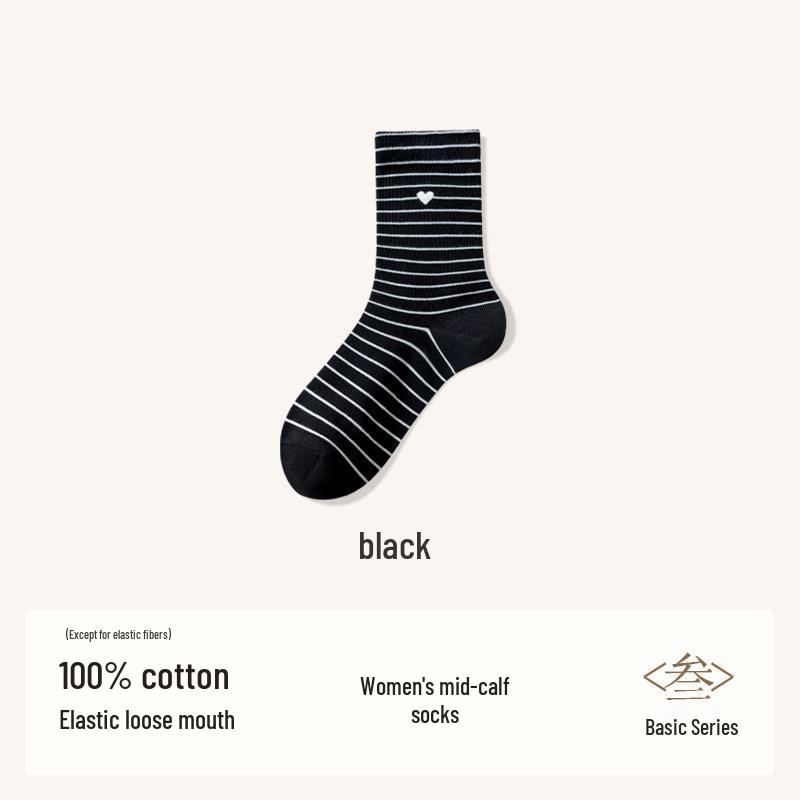 Women's 100% Cotton Mid-Calf Seamless Scrunch Socks - New Autumn/Winter Collection