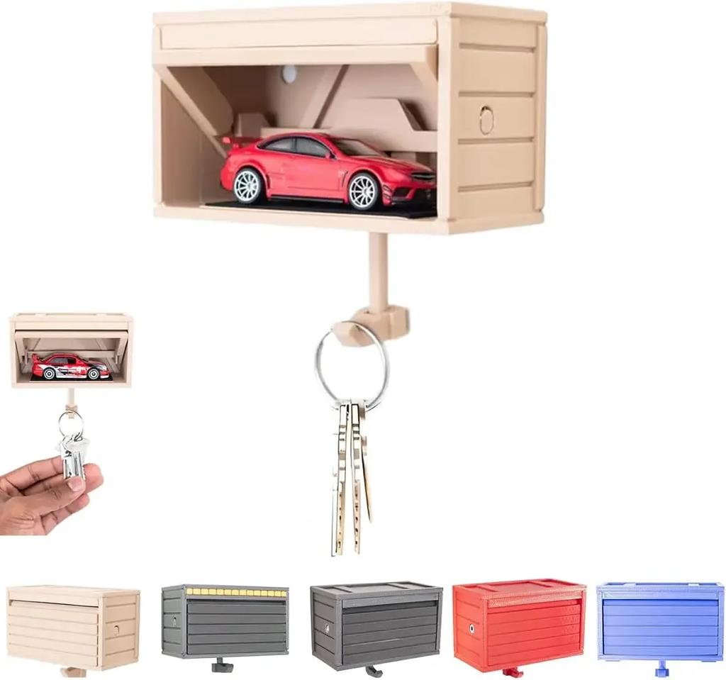 Easy Installation Key Rack Key Holder for Wall Car Garage Key Holder with Opening Door Wall Shelf Closet Organizer Shelves