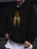 Unisex Casual Versatile Style Fashion Hoodie, New Unique Design with Golden Virgin Mary Print Surrounded by Stars - Casual Pullover, Kangaroo Pocket,