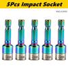 8mm Non-Magnetic Impact Socket High Torque CR-V Steel Socket Bits Hex Shank Nut Screwdriver Driver Impact Drivers Socket Adapter