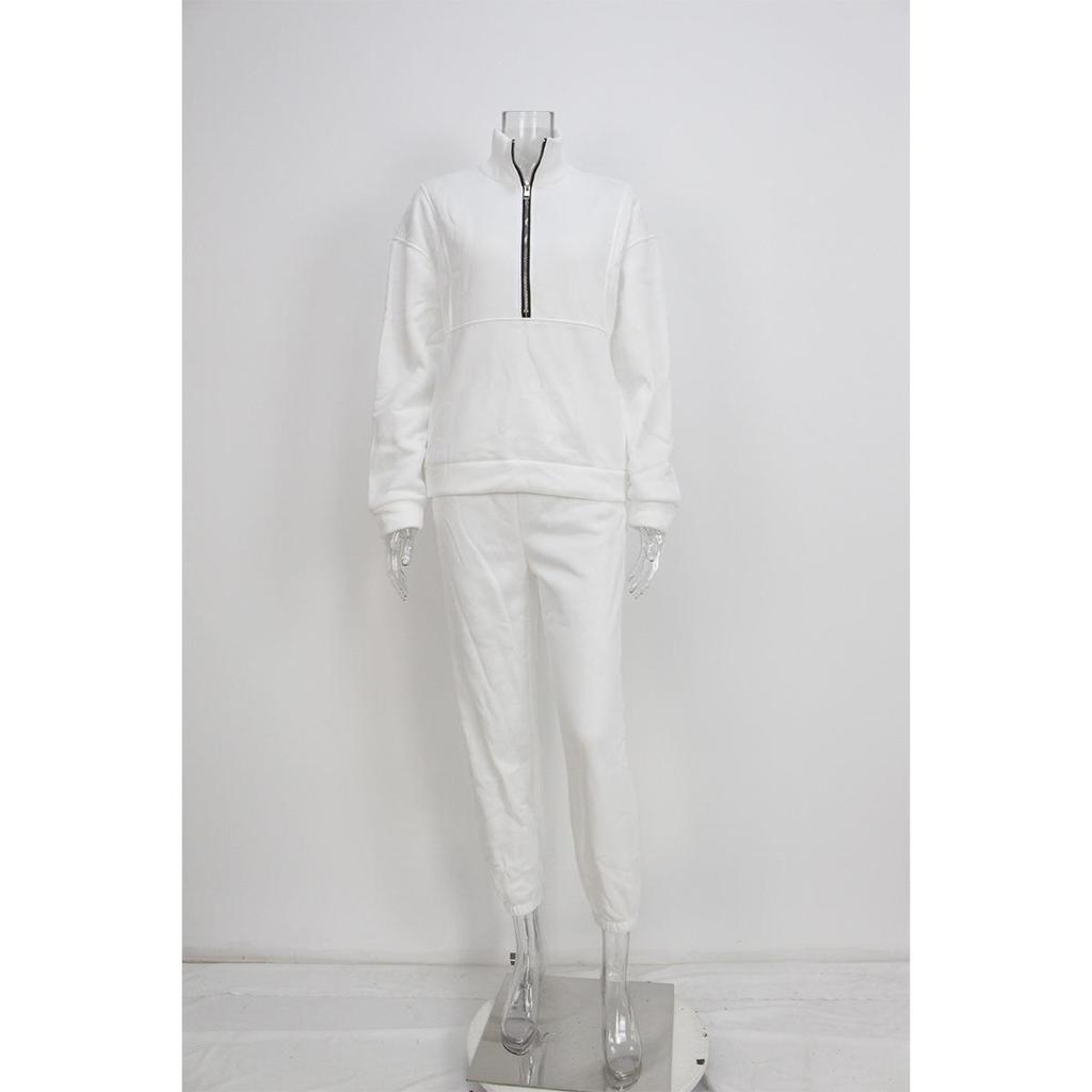 Damski dwuczęściowy zestaw bluza z kapturem polarowy sportowy uliczny casualowy modny dla kobiet