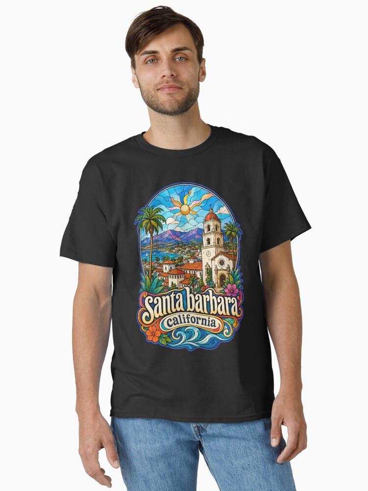 Barbara Santa Barbara California USA Stained Glass Art Classic T-Shirt