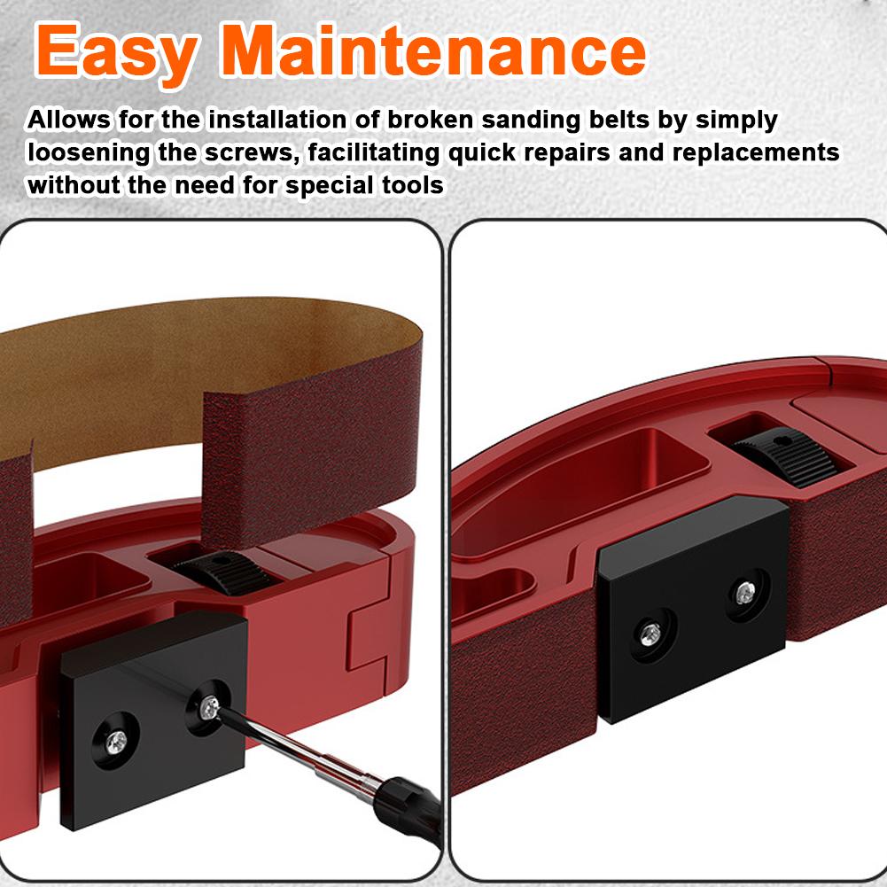 Manual Sanding Belt Holder Aluminum Alloy Grinding Bracket with Adjustable Tension and Versatile Compatibility for