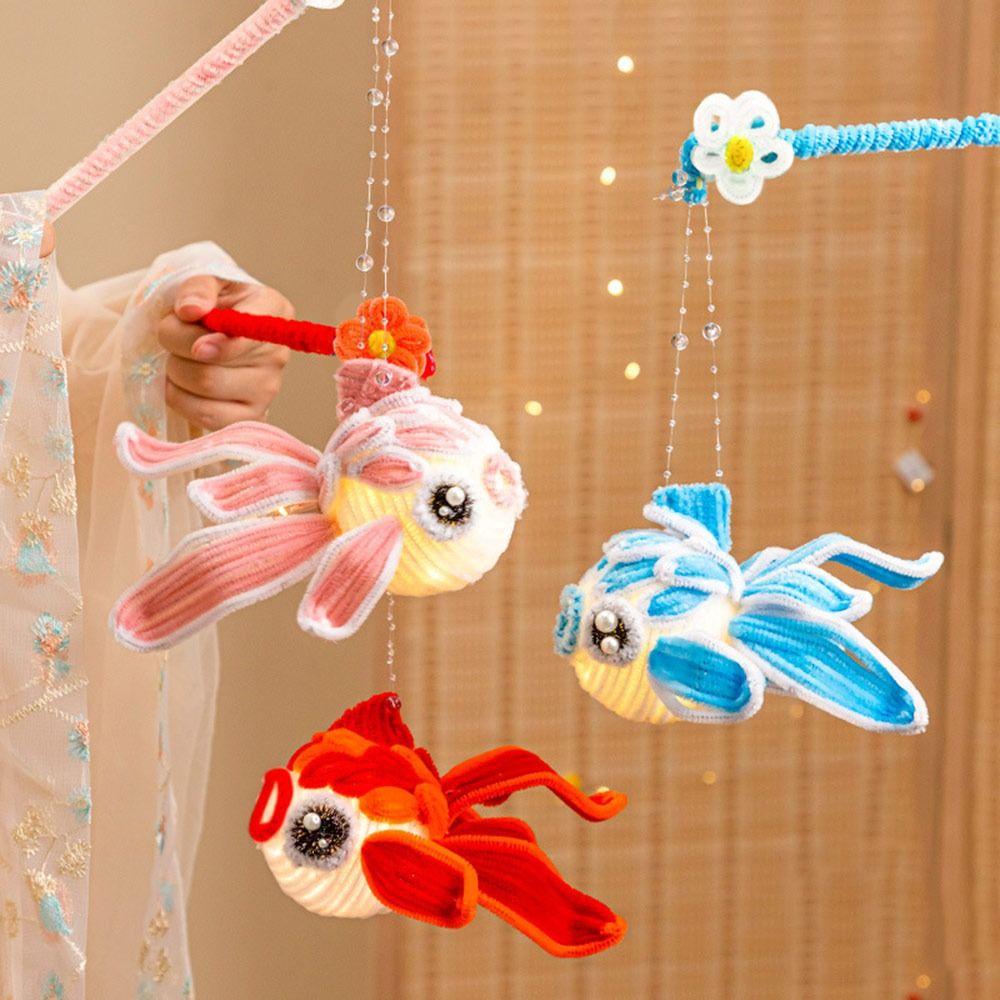 DIY Material Package Lotus Lantern Goldfish/Rabbit Lantern Material Package  Kids Gift