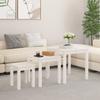 VidaXL Nesting Tables 3 Pcs White Solid Pine Wood 824974