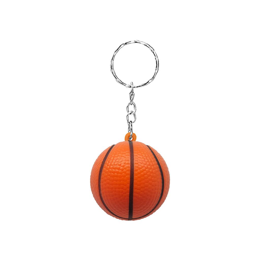 Foam Sports Ball Keychain For Kids Children Stress Relief Bag Pendant Orange Basketball