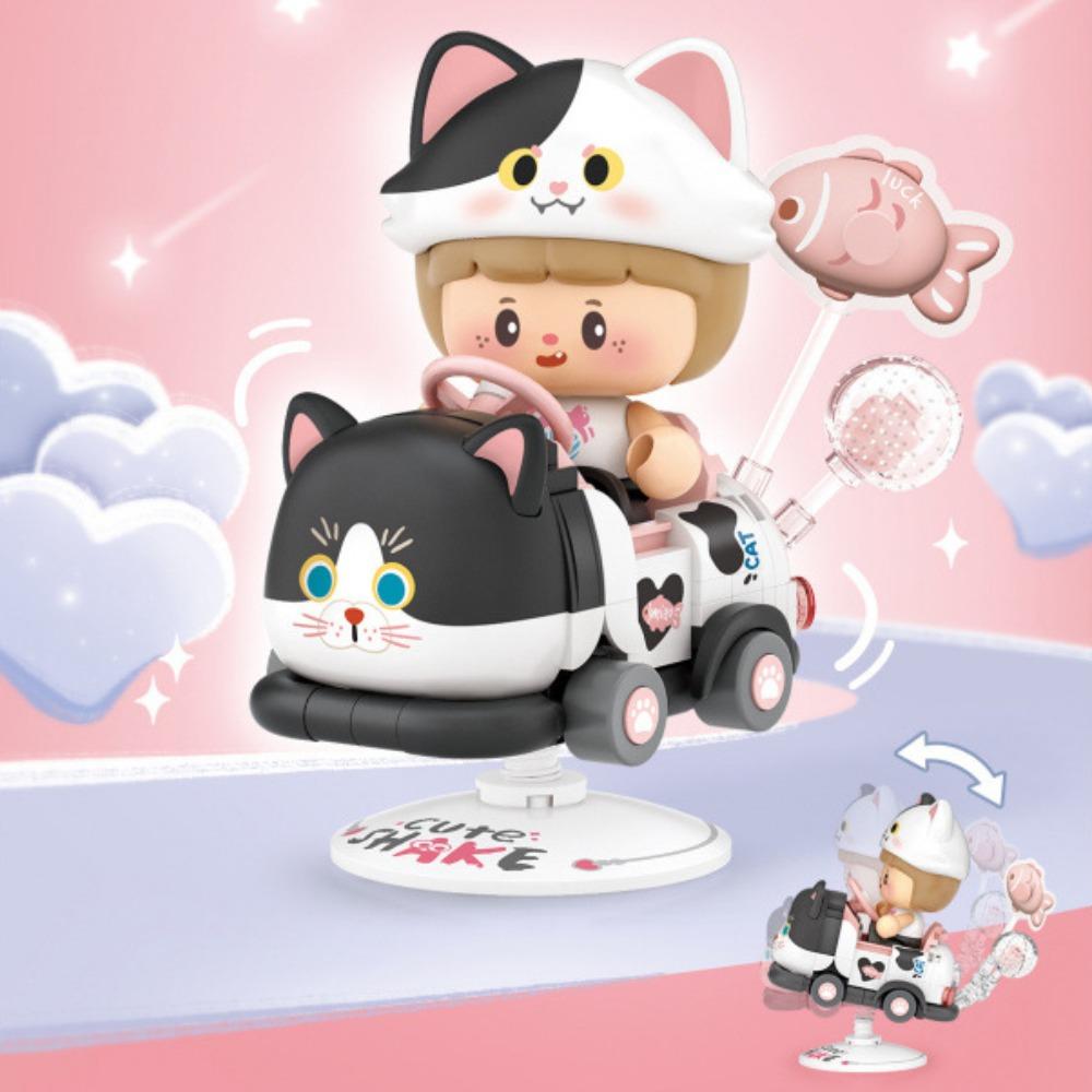 

190+ шт. Питомец Качающаяся машинка Сборные игрушки Мелкие детали Магазин мороженого Сборная игрушка Вид улицы style C