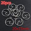 Fashion Antique Silver Plated Wave Small Charms Pendant Alloy Metal DIY Jewelry Findings Accessories for Neckalce Bracelet