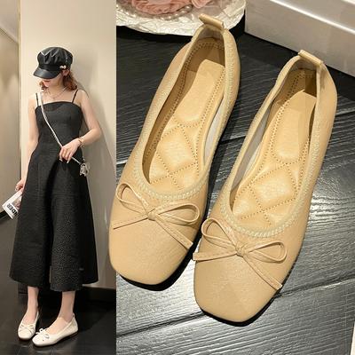Designer Women's Pump Shoes New Low Heel Shoes Women's Square Toe Comfortable Shallow Mouth Shoes Autumn Pump