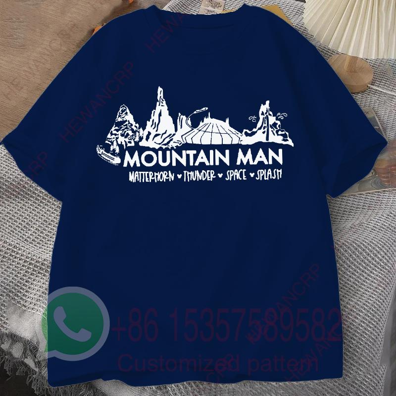 Mountain Mens Tracksuit Tshirt Round Neck Shortsleeved Tops Summer Casual Pullover Sportswear Fashion Breathable Streetwear