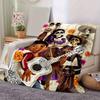 1pc,Dia de los Muertos Day of the Dead Skeleton Family Portrait Blanket Home Decor, Couch Throw, Outdoor, Gift, Bedroom, Living Room