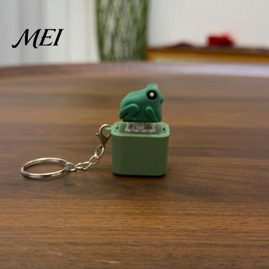 Tragbares Schlüsselanhänger-Spielzeug 1/2 Stück Möwen-Mine-Knopf-Schlüsselanhänger, Wiederaufladbarer Fidget-Clicker mit echtem taschengroßem Stress-Geräusch und LED-Licht, Mini