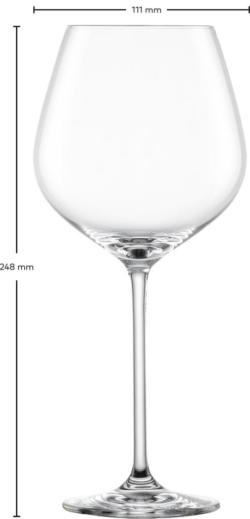 Zwiesel Fortissimo Wine Glasses, Shatter-Resistant, for Red Wine (Burgundy), Pair of 2, Machine-Made (m123683)