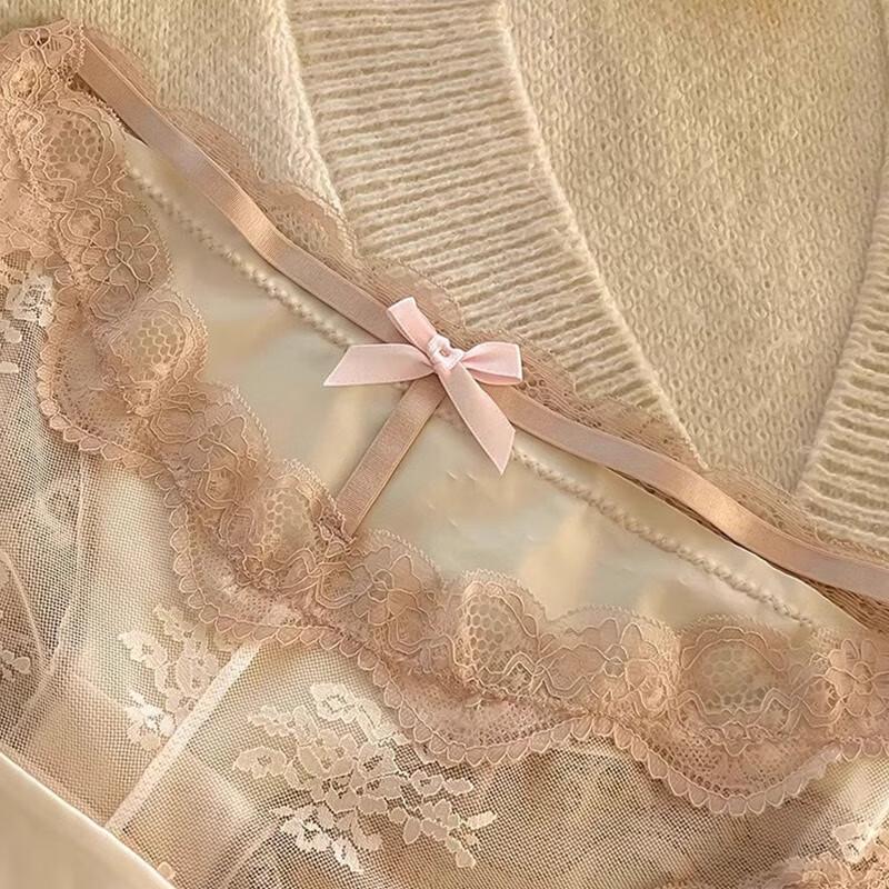 FitonTon Women's Lace & Satin Bikini Underwear (4-Pack)