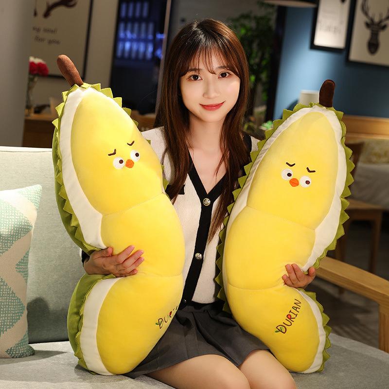 Creative and funny healing durian chick doll long throw pillow simulation durian fruit throw pillow sleeping company