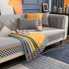 Sofa Cover Cotton Linen Solid Color Living Room Sofa Cushion Cover Four Seasons Anti-slip Dust-proof Furniture Protective Cover