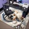 1PC Custom Name Winter Fantasy Owl Theme Floor Mat Ideal for Living Room, Game Rooms, Office, Bedroom, Office Floor Mat , Floor Mats for Home
