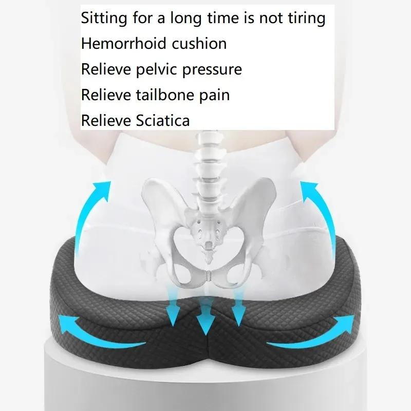 Memory Foam Non-Slip Seat Cushion For Office Chair Tailbone Pain Relief Breathable Mesh Seat Cushion Pillow Pad