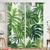 2pcs,2D plane printing Curtains Digital Printed Tropical Vibes (2) 100% Polyester (without rod) All Seasons Use for Living Room,