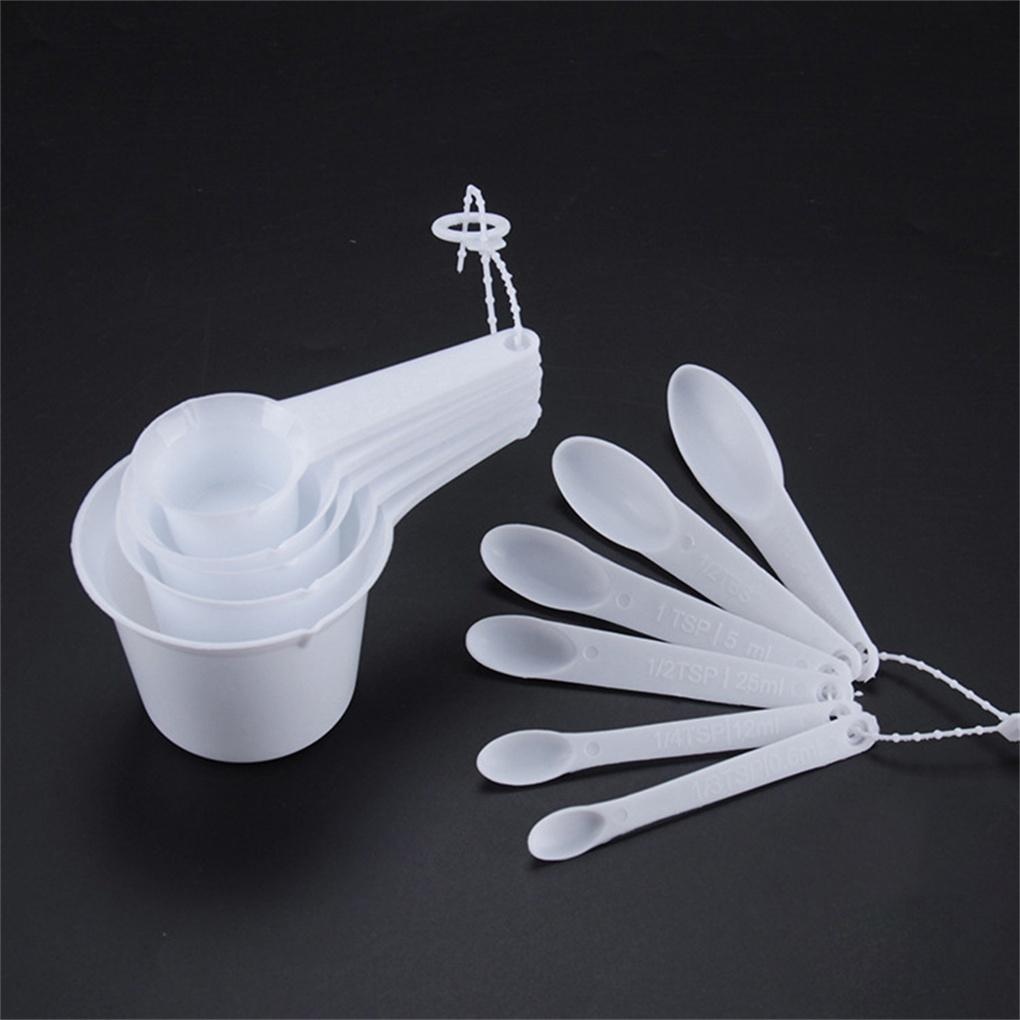 11X Measuring Cups Spoons Set Kitchen Plastic with Scale for Baking Cooking