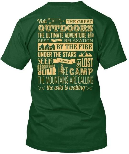 Hiking The Mountains Are Calling And I Must Go Visit T shirt Made in USA S-5XL L