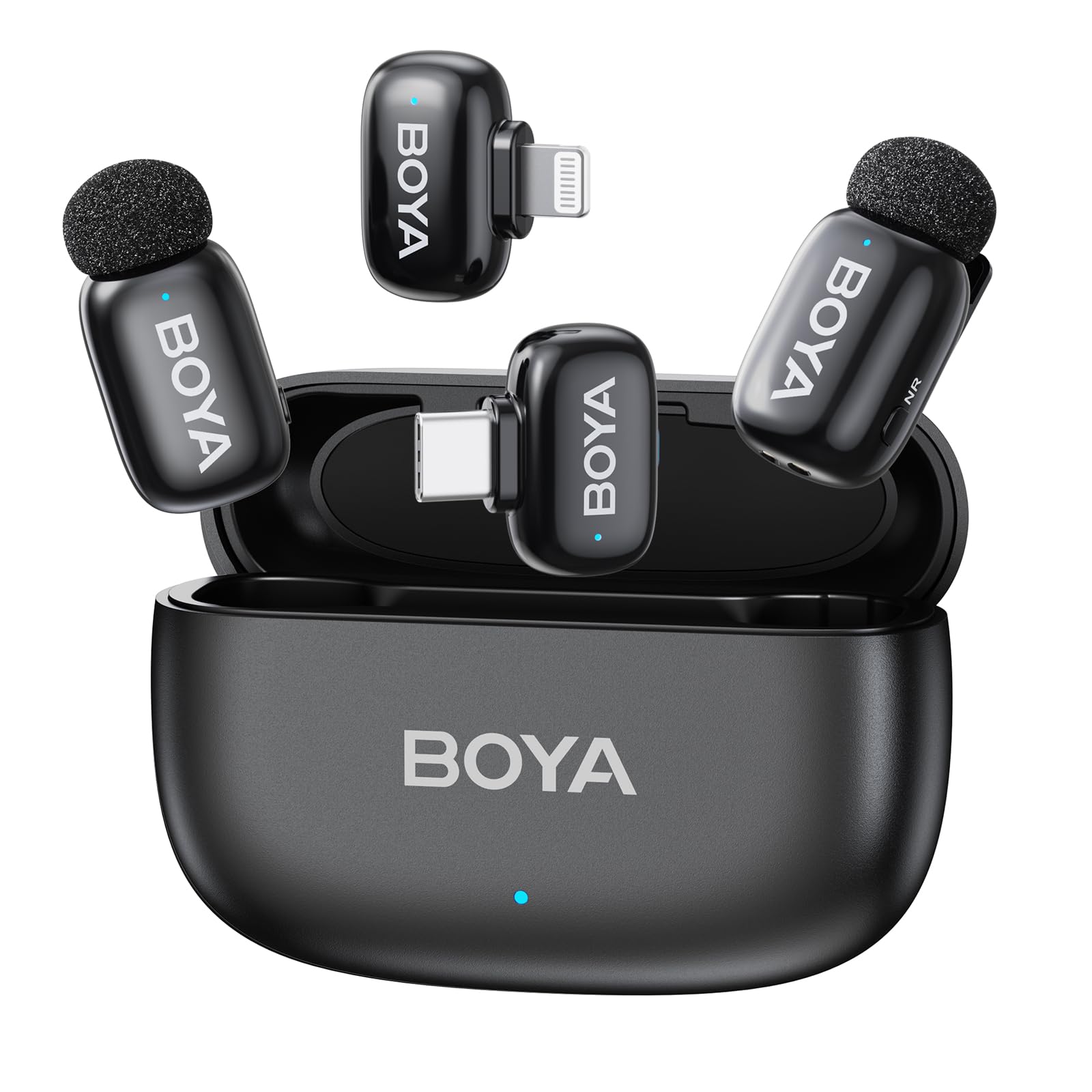 

BOYA mini wireless microphone [Ultra mini 360° sound collecting pin microphone] Type C & Lightning wireless microphone Compatible with iPhone 16