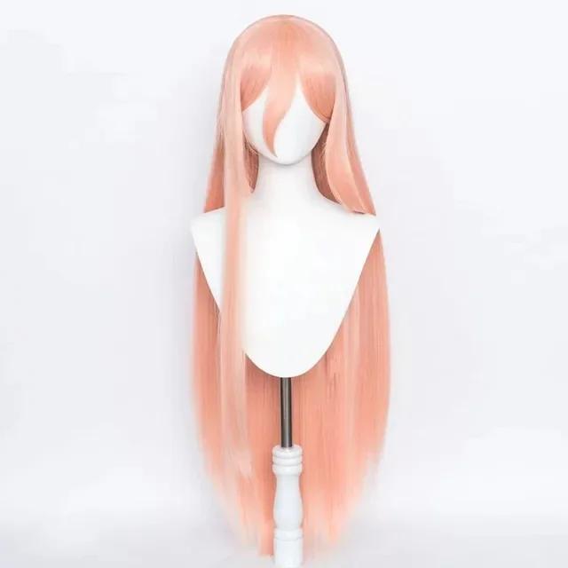 Chainsaw Man Power Wig Cosplay Long Type 2 Colors Hair Heat Resistant Makima Power Wigs Props Horns Teeth Anime