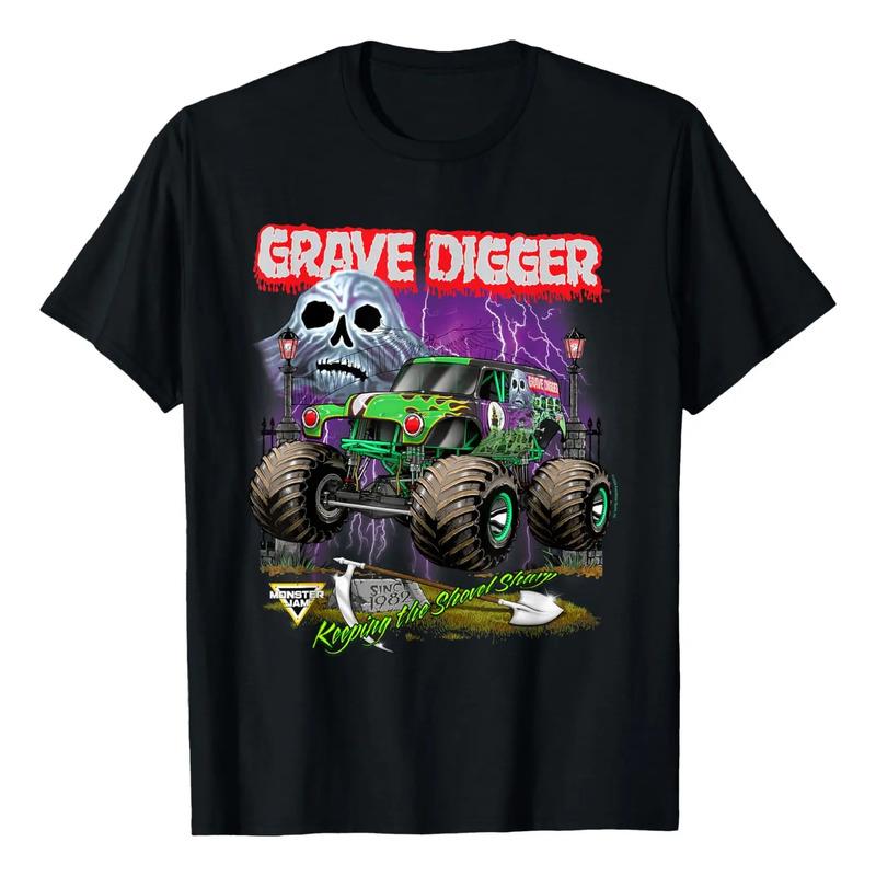 Camiseta Monster Jam Grave Digger Shovel Sharp S разноцветный