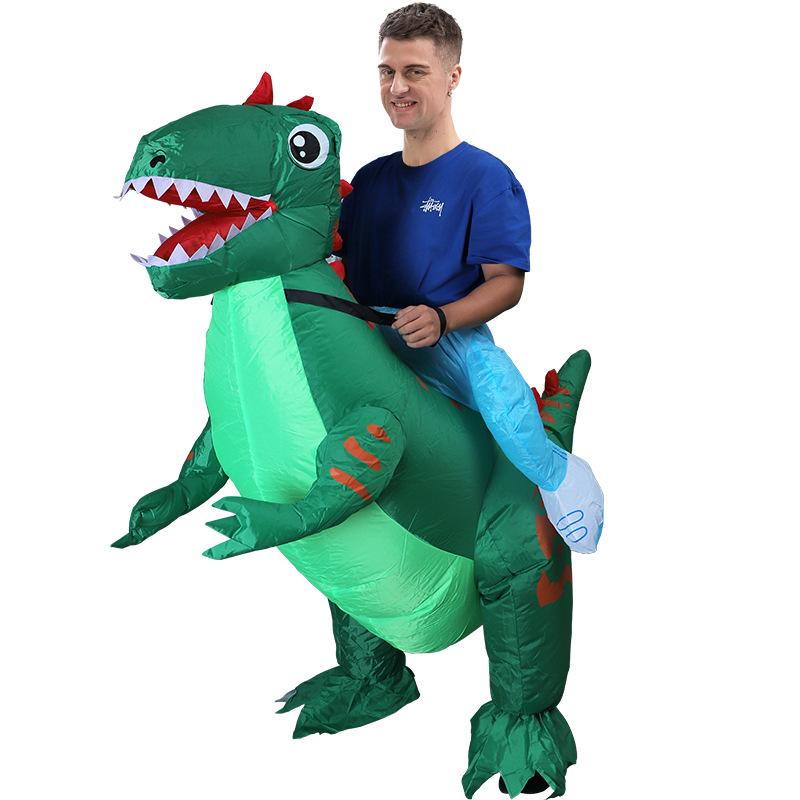 Хэллоуинская Поездка Надувной Костюм Динозавра С Шипами На Спине Забавный Надувной Костюм Тираннозавра Рекса Фигурный Костюм one size fits all