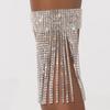 Exaggerated European and American Shiny Diamond Tassel Anklet for Fashion High Heels