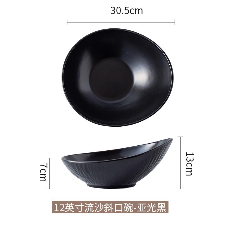 Dim Sum Bowl, Diagonal Bowl, Fruit Salad Bowl, Hotel Porcelain Cold Dish, Star Rain, Stone Pattern Quicksand Bowl, Special-Shaped Design Bowl