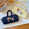 Embroidered Dog Cartoon Pencil Case Print Puppy Pencil Pouch  Stationery Holder