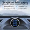 Digital 52mm 3 in 1 Water Temperature+Oil Pressure+Volt Gauge Sensors( Option) For Marine Boat Car Waterproof Gauge 12V24V