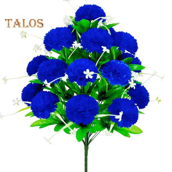 Konstgjord Nejlikarealistisk 18 Huvud Falsk Sidenblomma UV-beständig Bröllopsfest Inomhus Utomhus Trädgård Gård Konstgjorda Blommor Växtdekoration