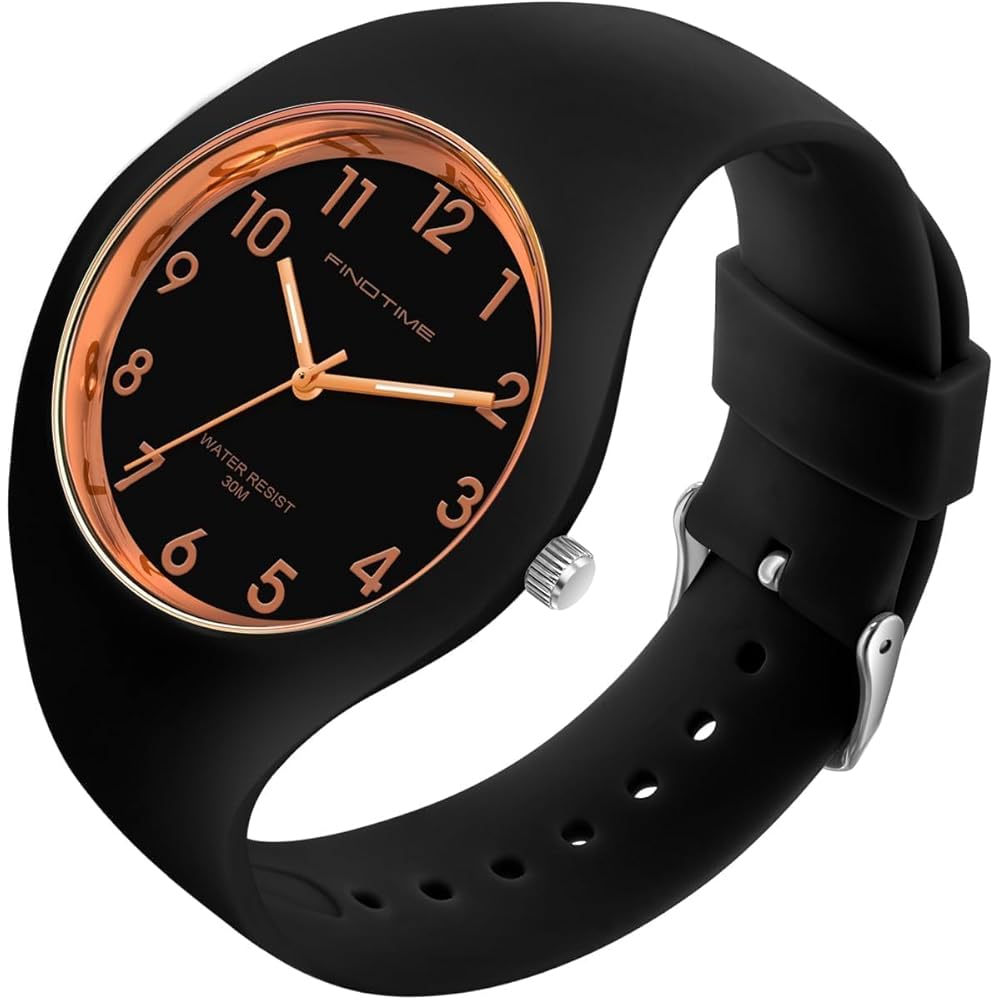 ZELLY Women s Ultra-Thin Jelly Watch Silicone Band Analog Fashion Watch 30m Water Resistant