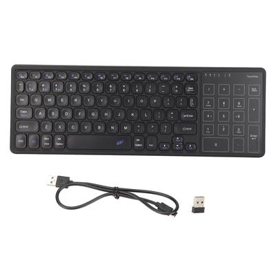 Touchpad Keyboard Numeric Touchpad 2.4G Wireless USB Receiver Plug and Play Wireless Keyboard with