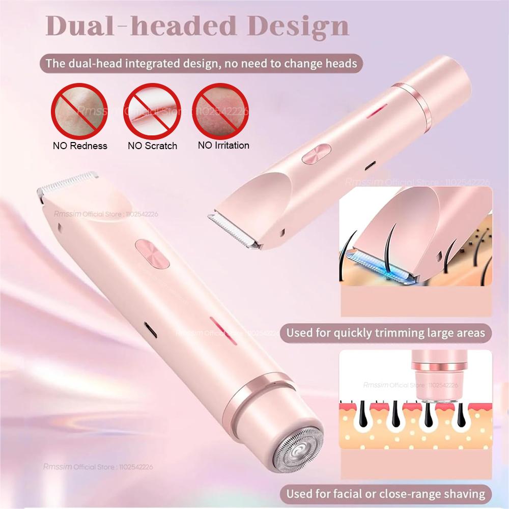 Epilierer, elektrisch, zur schmerzlosen Haarentfernung, Körperhaar-Epilierer für empfindliche Bereiche an Beinen, Bikinizone, Achselhöhlen und Armen, tragbarer Haarschneider für Frauen