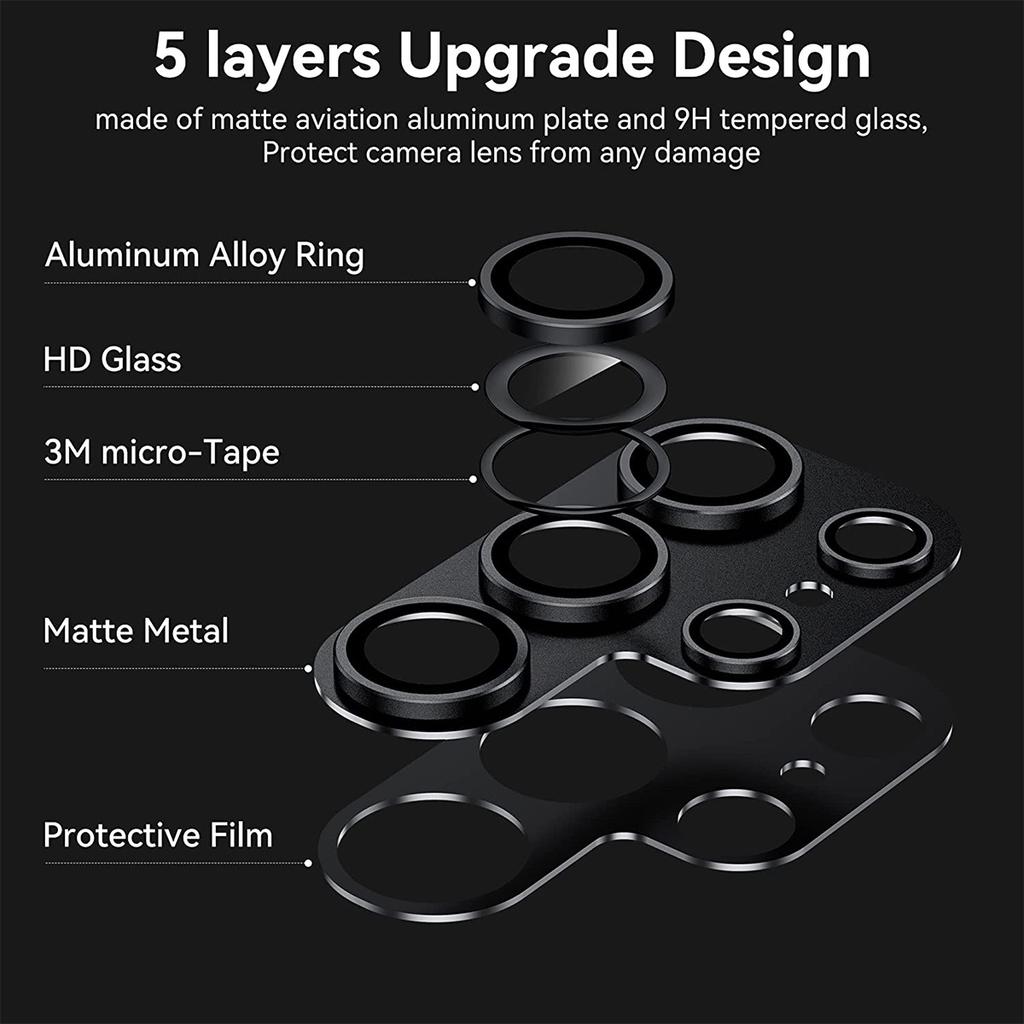 For Samsung Galaxy S26 Ultra ENKAY HAT PRINCE Camera Lens Protector Matte AR Metal + Tempered Glass Lens Film
