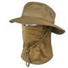 Camouflage Rundkrempenhut & Sturmhauben-Set: Sonnenschutz für den Sommer-Bergsteigen