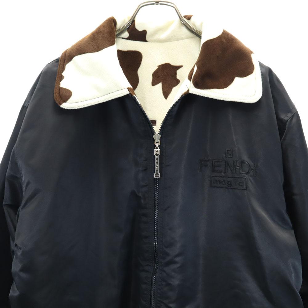 FENDI made in Italy Holstein Pattern reversible Jacket Cow pattern Men's Used