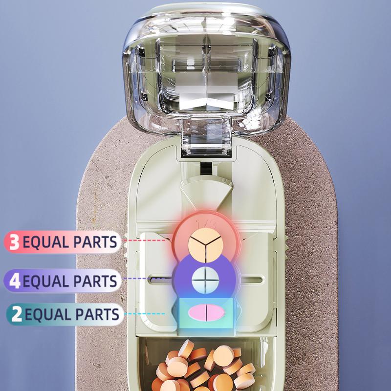 3In1 Medicine Cutter Precise Cutting Into Half / Third / Quarter Drug Divider Organizer Portable Tablet Splitting Pills Splitter